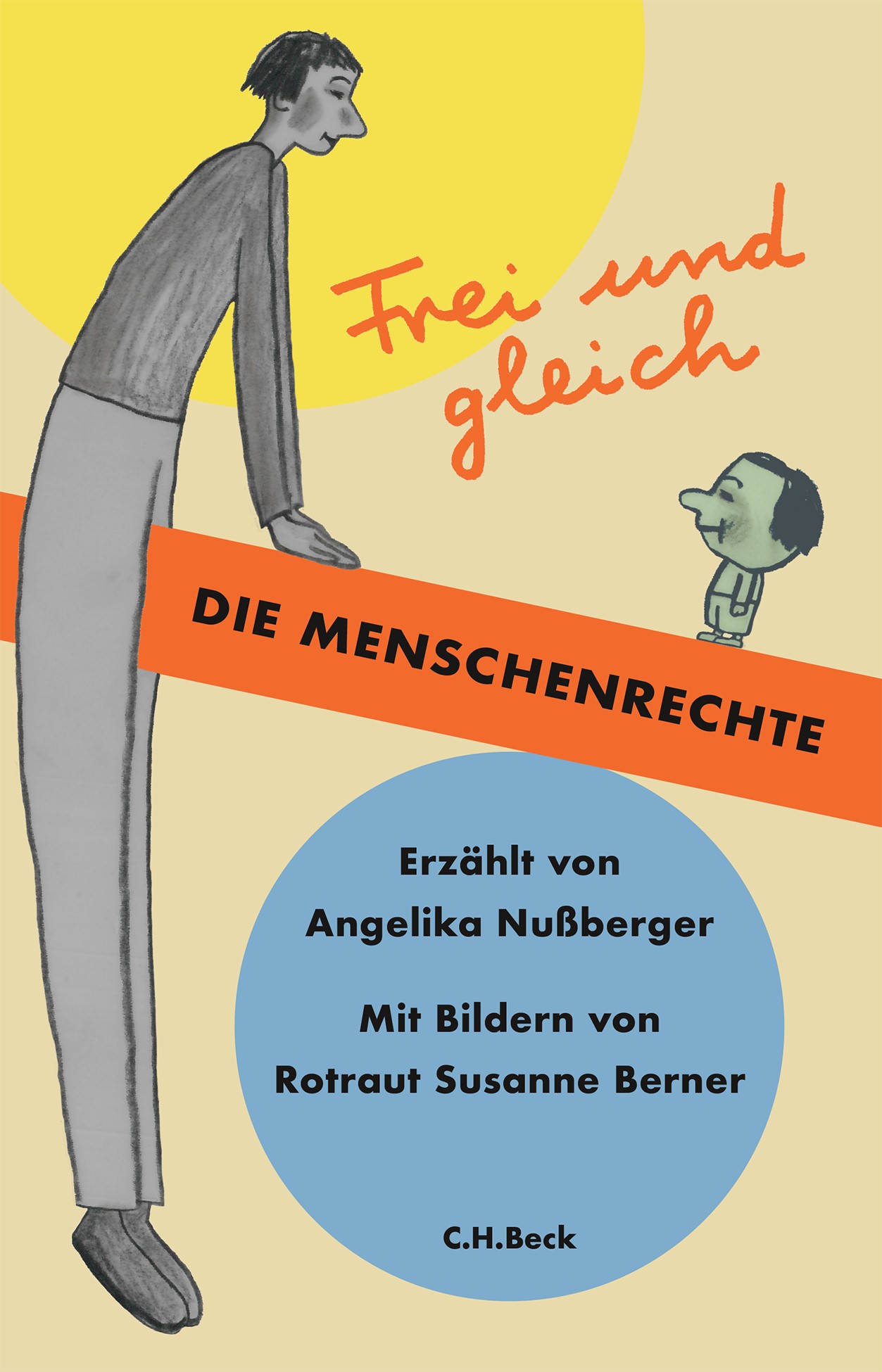 <p style="text-align: center;"><br>Angelika Nußberger erklärt anhand von wahren Geschichten, was Menschenwürde, Freiheit, Gleichheit und Sicherheit bedeuten. Rotraut Susanne Berner gelingt es mit ihren genialen Bildern, den großen Fragen ihre Schwere zu nehmen.